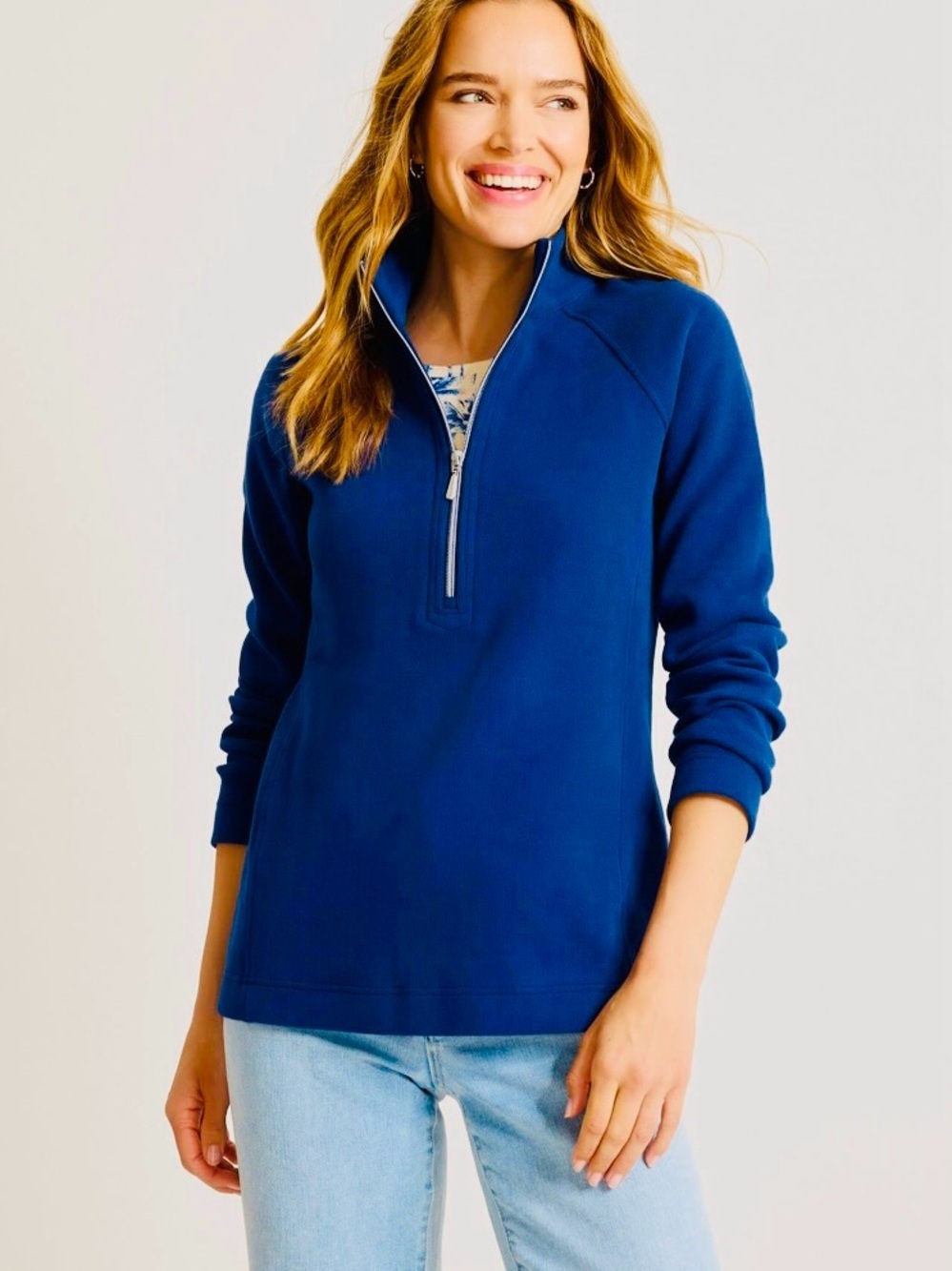 TOMMY BAHAMA New Aruba Half Zip Pullover Sweatshirt, blue - Picture 2 of 7